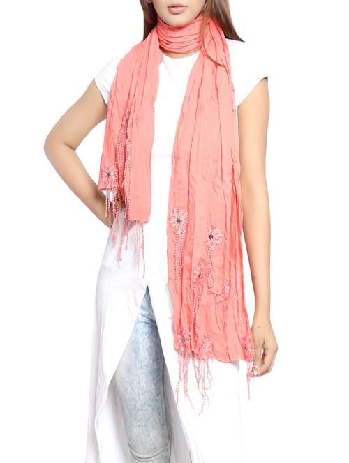 pink rayon scarf - 14085992 - Very Small Image - 1