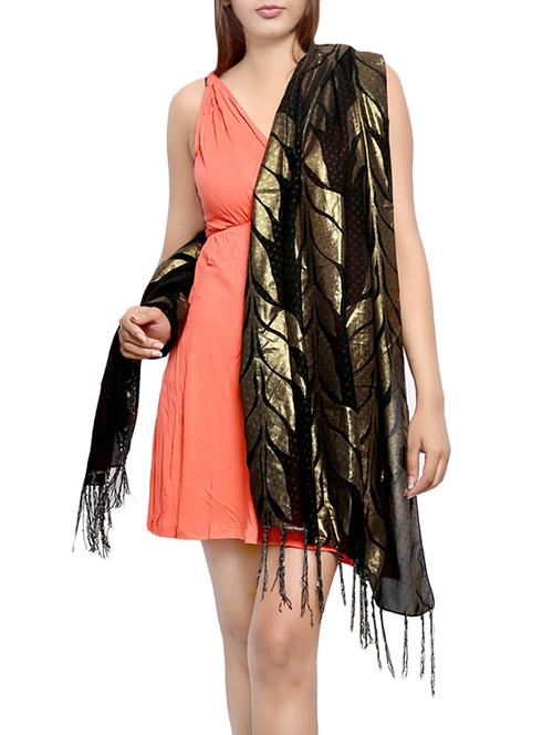 printed georgette stole - 14086140 - Very Small Image - 1