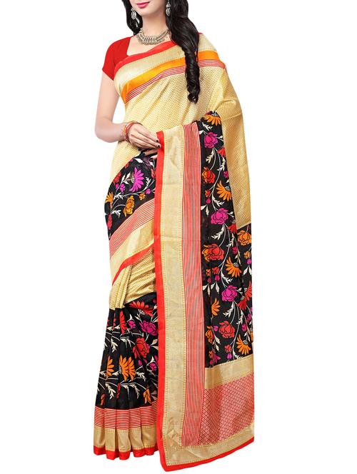 beige art silk bhagalpuri saree with blouse - 14086698 - Very Small Image - 1
