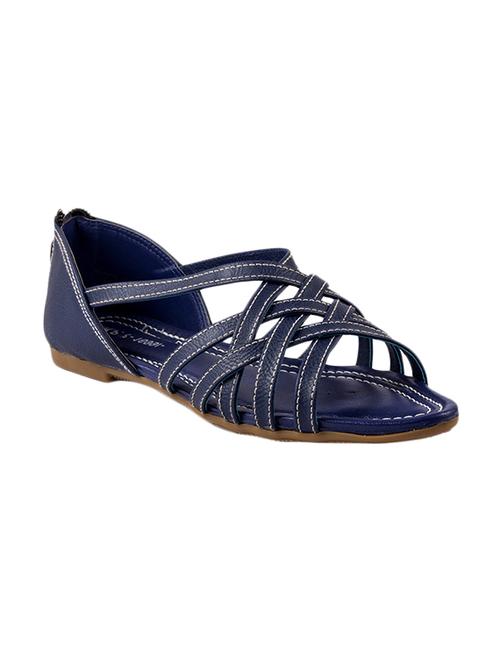 blue leather closed back sandals - 14086842 - Very Small Image - 1