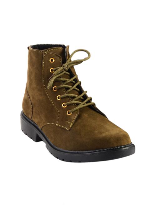 green suede high ankle boot - 14086899 - Very Small Image - 1
