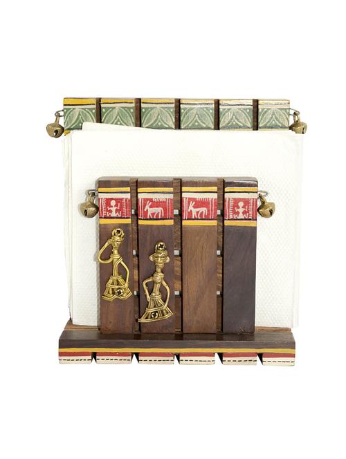 vareesha handcrafted brown tissue holder - 14088351 - Very Small Image - 1