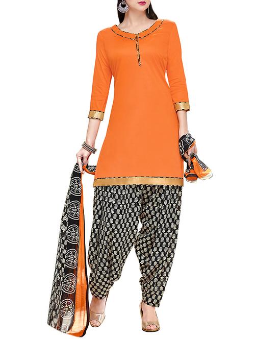 solid unstitched patiyala suit - 14088526 - Very Small Image - 1