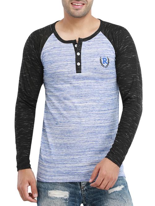 blue cotton raglan t-shirt - 14088683 - Very Small Image - 1