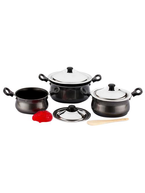 mahavir 6 pieces induction base non stick cook n serve set - 14089049 - Very Small Image - 1