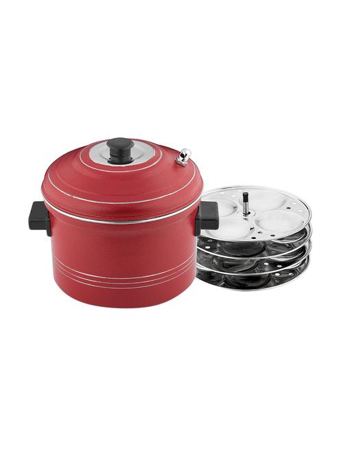 mahavir induction base idly cooker 16 idlys red color - 14089173 - Very Small Image - 1