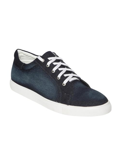 blue denim lace up sneaker - 14092093 - Very Small Image - 1