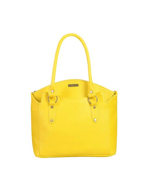 yellow leatherette handbag - 14093041 - Very Small Image - 1