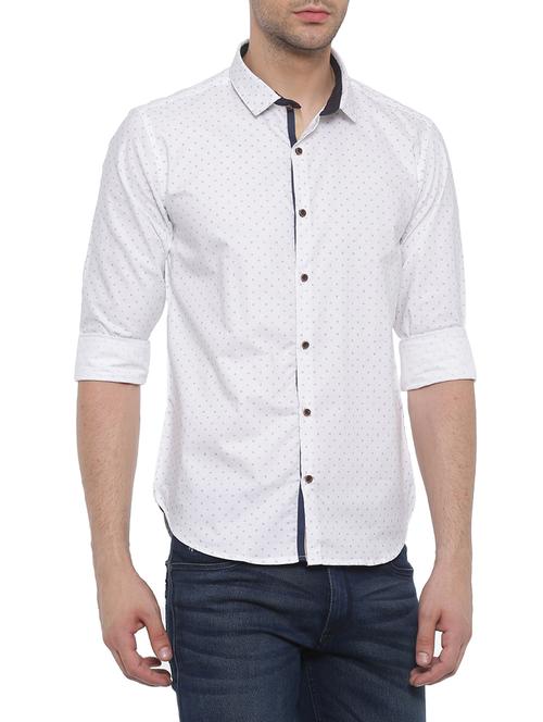 white cotton casual shirt - 14094065 - Very Small Image - 1