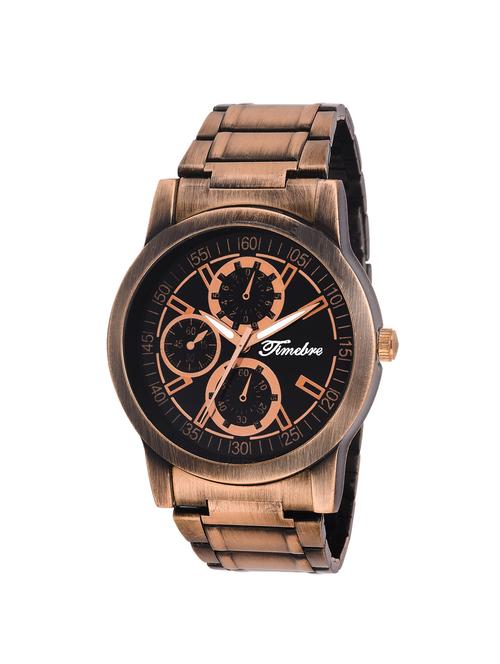 timebre men copper gun metal analog watch - 14095225 - Very Small Image - 1