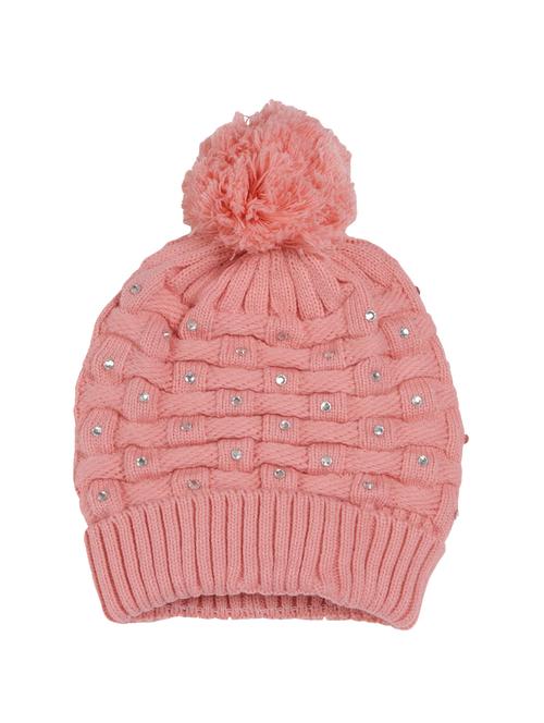 pink knitted winter cap - 14095361 - Very Small Image - 1