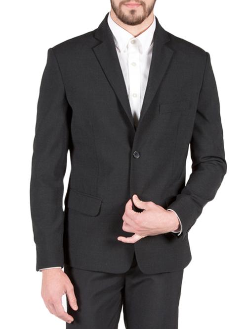 Grey Cotton Casual Blazer - 14097720 - Very Small Image - 1