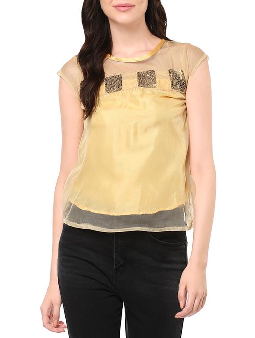 women's layered round neck top - 14100617 - Very Small Image - 1