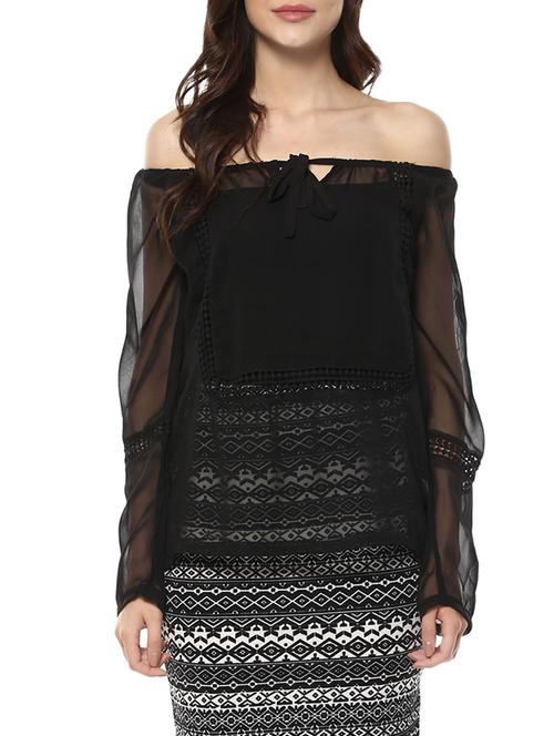 women's straight off shoulder top - 14100641 - Very Small Image - 1