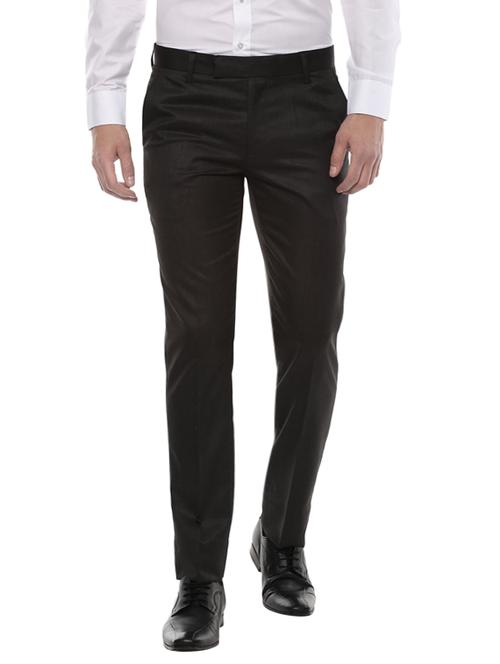 black polyester blend formal trouser - 14100939 - Very Small Image - 1