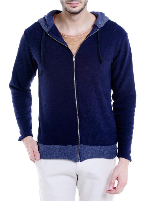 blue cotton casual jacket - 14104189 - Very Small Image - 1