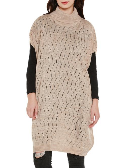 beige wool poncho - 14104853 - Very Small Image - 1