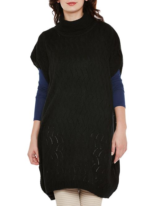 black woollen pullover - 14104856 - Very Small Image - 1