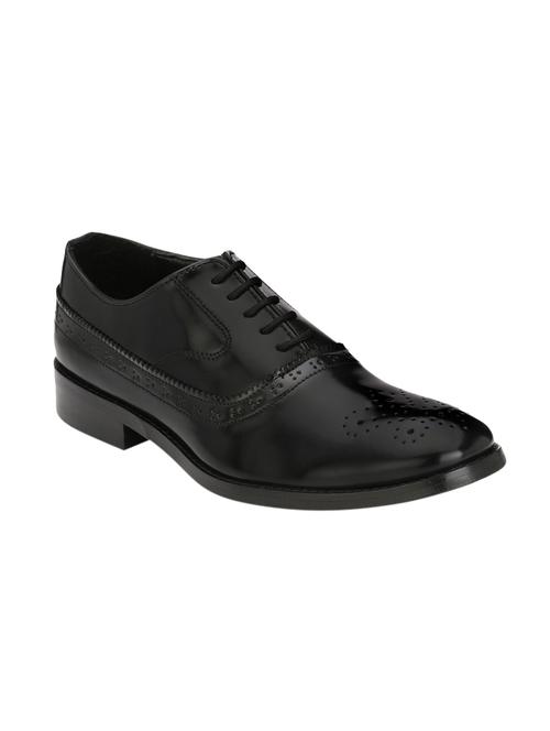 black leatherette lace-up oxford - 14106236 - Very Small Image - 1