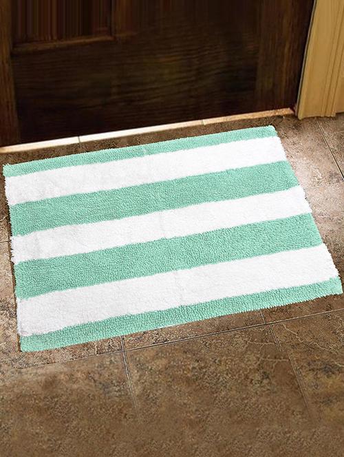 4 pcs set summer stripe cotton towel & bathmat - 14109271 - Very Small Image - 1