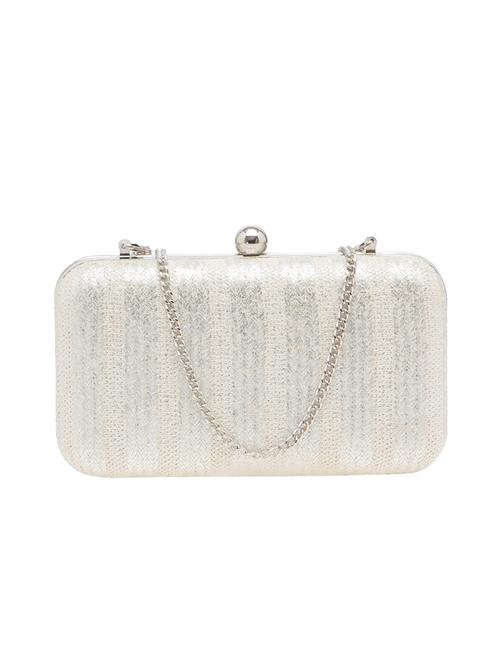 white leatherette clutch - 14109498 - Very Small Image - 1