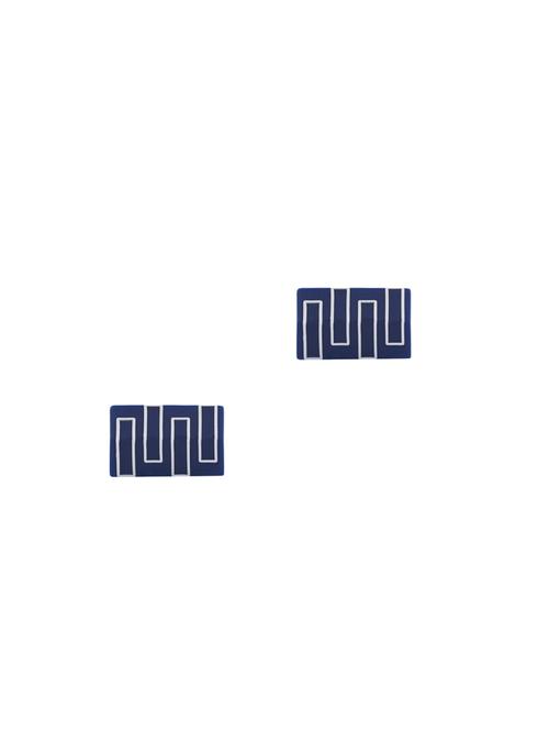 blue metal cufflink - 14109831 - Very Small Image - 1