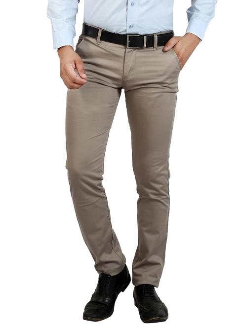 grey cotton chinos - 14110133 - Very Small Image - 1