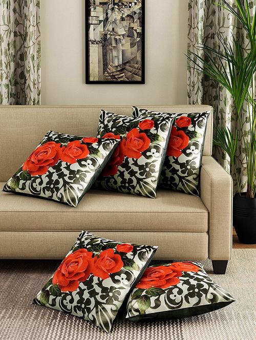 set of 5 polyester digital print cushion covers - 14113224 - Very Small Image - 1