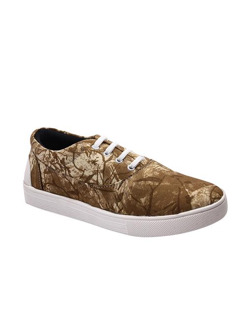 brown canvas lace up sneaker - 14114141 - Very Small Image - 1