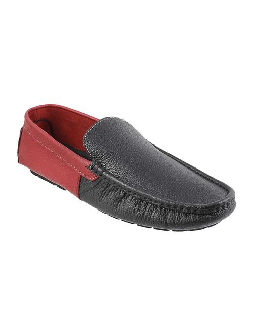 black leatherette slip on loafer - 14116723 - Very Small Image - 1