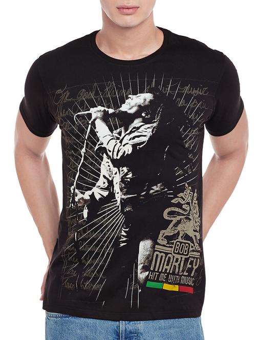 black cotton t-shirt - 14117582 - Very Small Image - 1