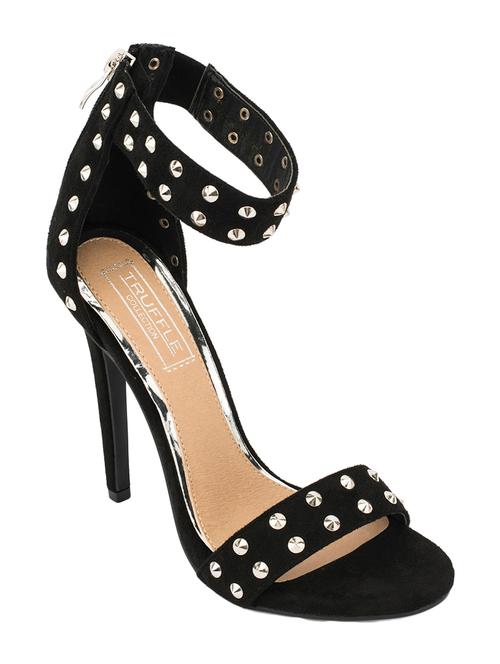 black faux leather ankle strap sandals - 14117758 - Very Small Image - 1