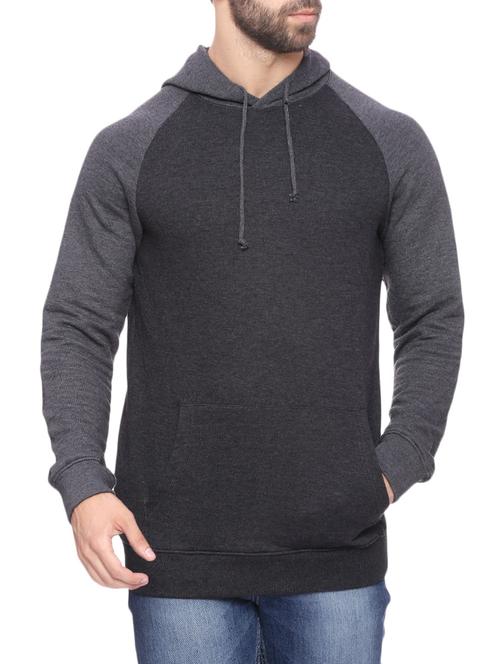 charcoal grey cotton color block sweatshirt - 14117992 - Very Small Image - 1