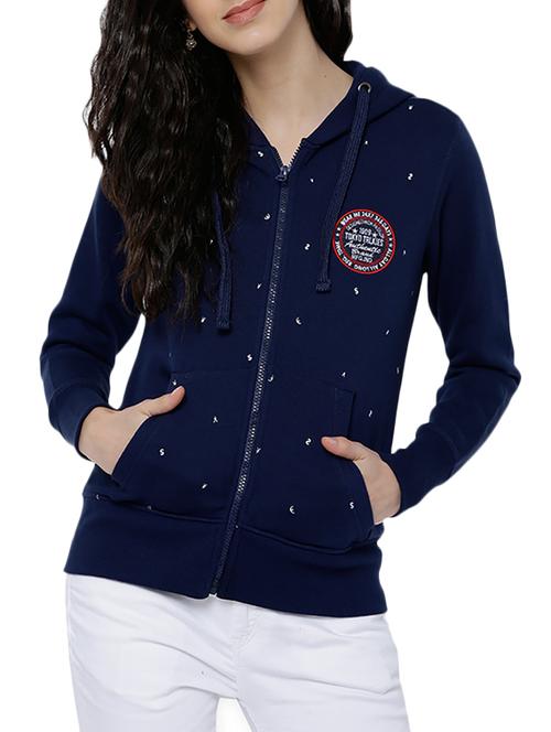 navy blue cotton sweatshirt - 14120132 - Very Small Image - 1