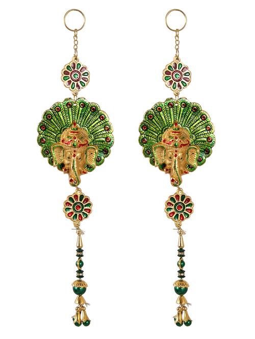 door hanging pair peacock feather shaped by handicrafts paradise - 14120217 - Very Small Image - 1