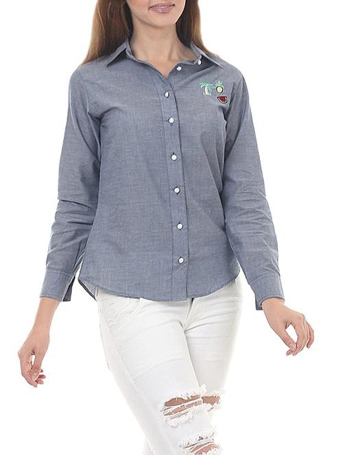 embroidered full sleeve shirt - 14123572 - Very Small Image - 1