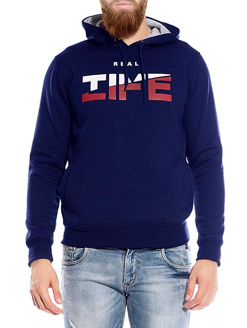 navy blue cotton printed sweatshirt - 14123756 - Very Small Image - 1