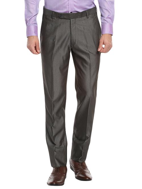 grey cotton formal trouser - 14126976 - Very Small Image - 1