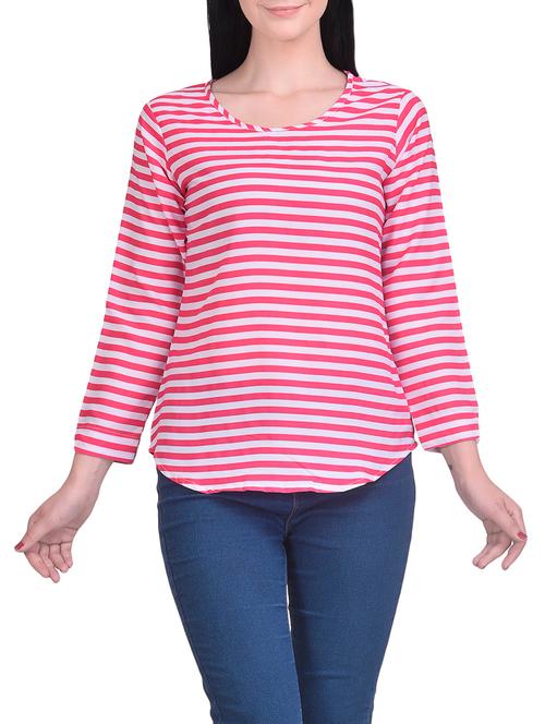 pink poly crepe regular top - 14127415 - Very Small Image - 1