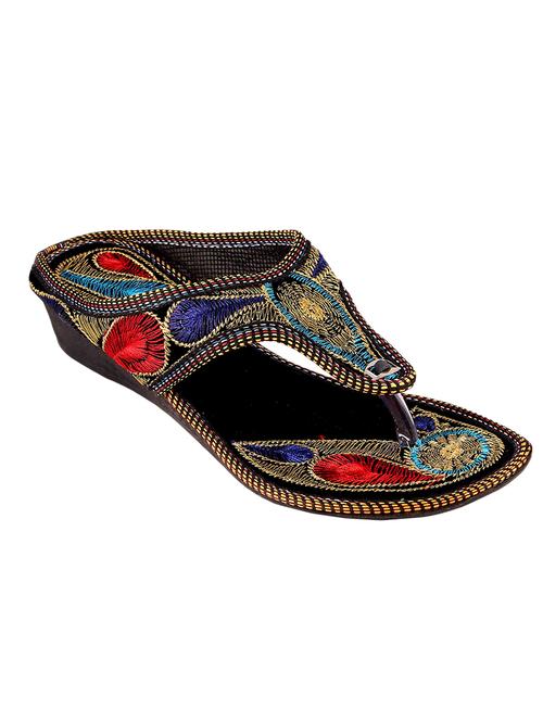 multi colored fabric ethnic sandals - 14127620 - Very Small Image - 1