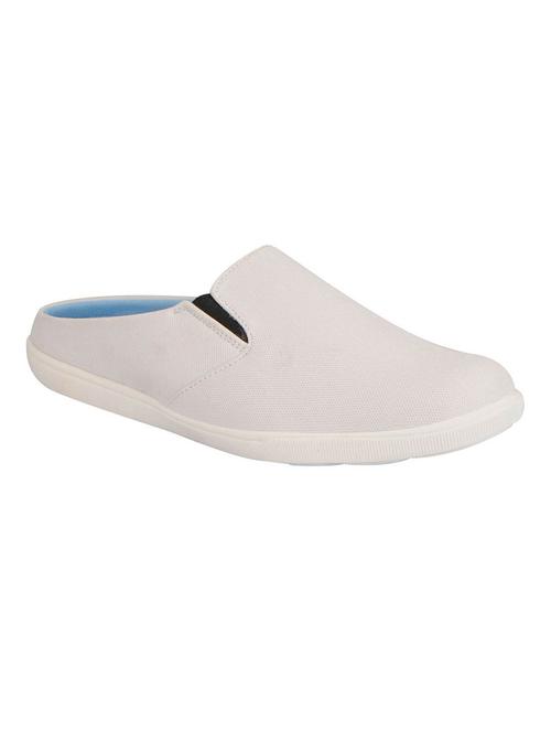 white canvas slip on mule - 14127746 - Very Small Image - 1