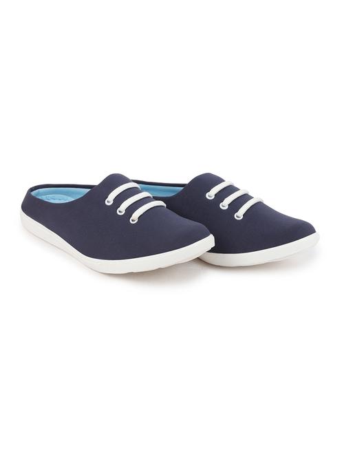 navy canvas slip on mule - 14127853 - Very Small Image - 1