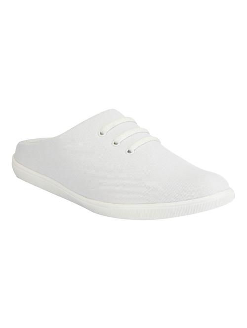 white canvas slip on mule - 14127854 - Very Small Image - 1