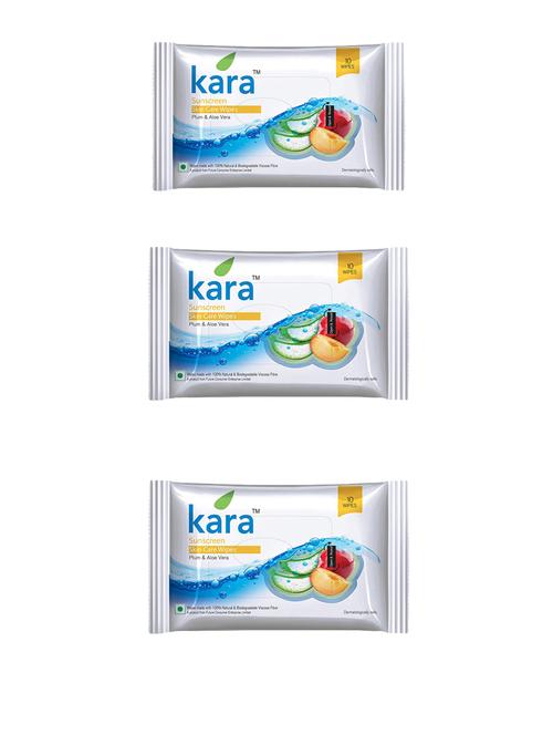 kara sunscreen plum and aloe vera skin care wipes  - 14128536 - Very Small Image - 1