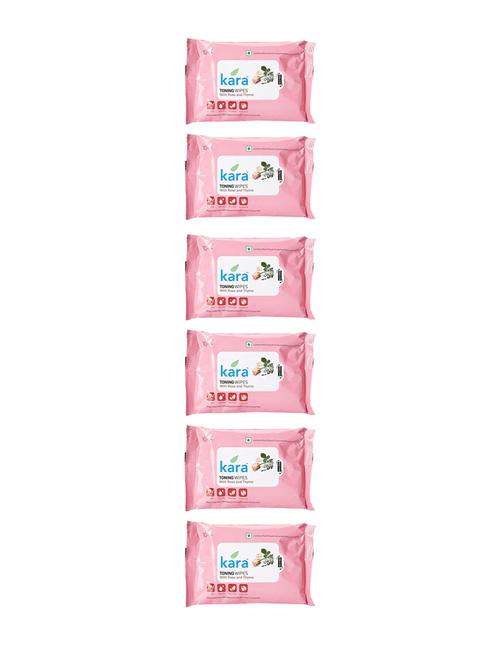 kara toning wipes with rose & thyme - 14128553 - Very Small Image - 1