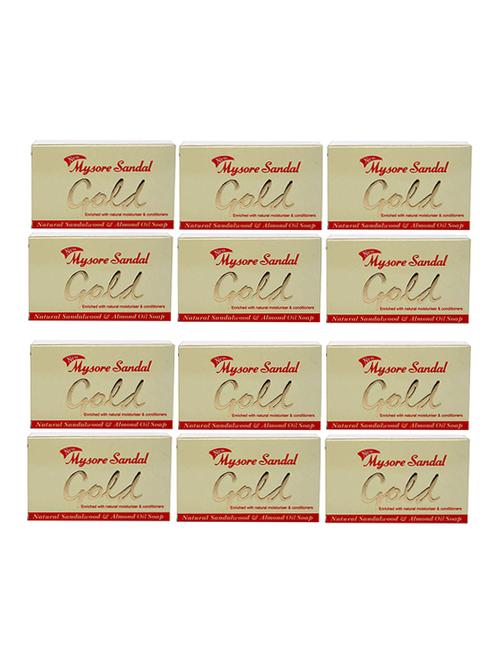 mysore sandal gold soap, 125 grams (pack of 12) - 14128982 - Very Small Image - 1