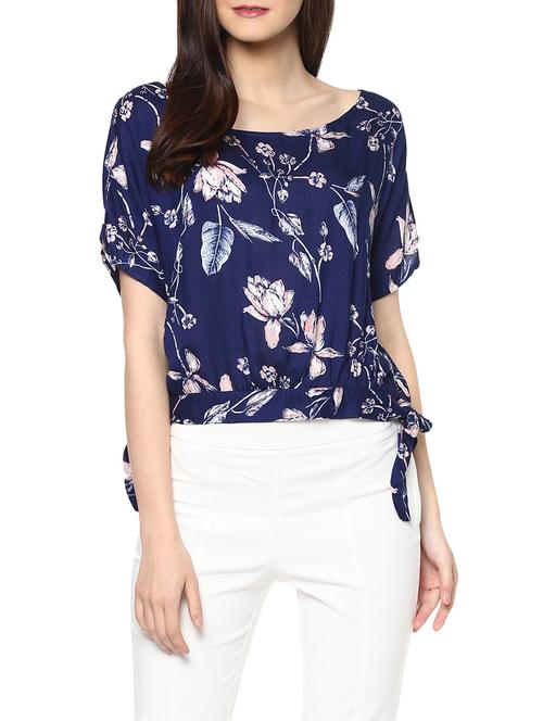 women's straight boat neck top - 14128986 - Very Small Image - 1