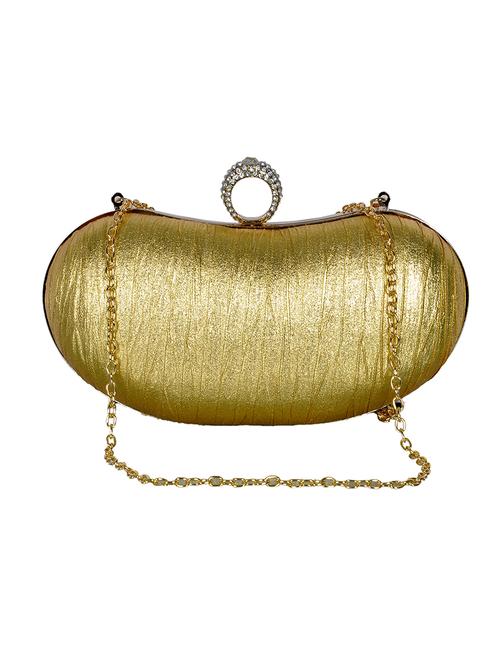 gold polyester box clutch - 14129745 - Very Small Image - 1