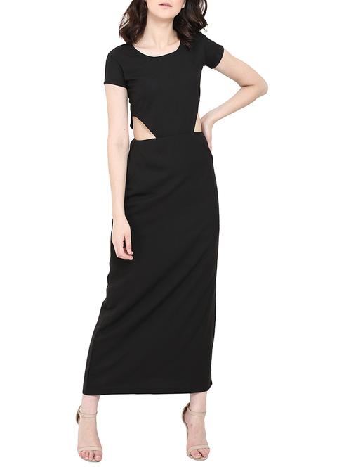 solid black maxi dress - 14129753 - Very Small Image - 1