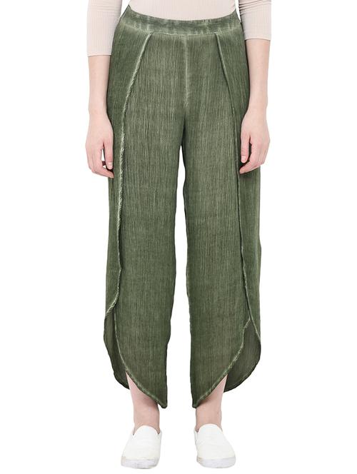 solid green palazzo - 14129865 - Very Small Image - 1